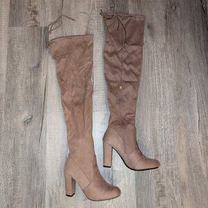 Knee-High Suede Boots